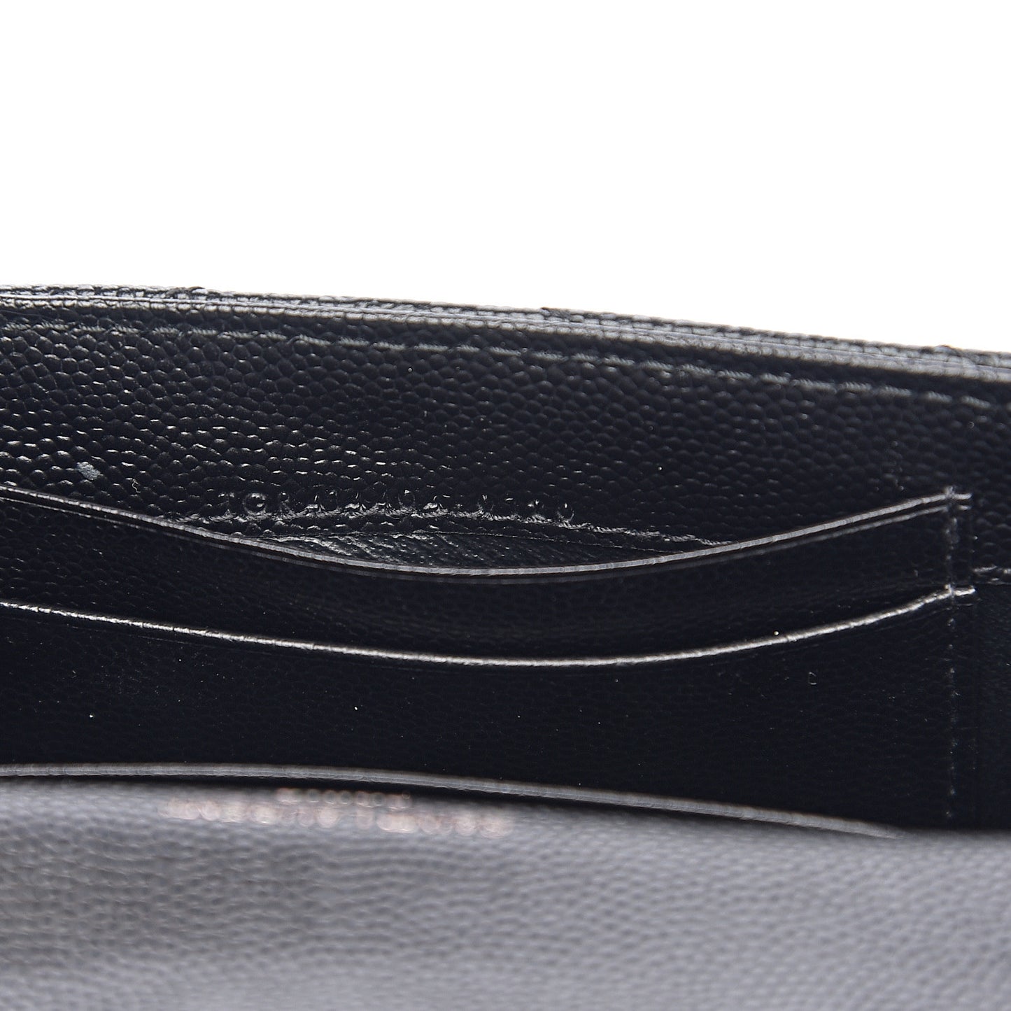 Grain De Poudre Matelasse Chevron Small Monogram Envelope Wallet Black