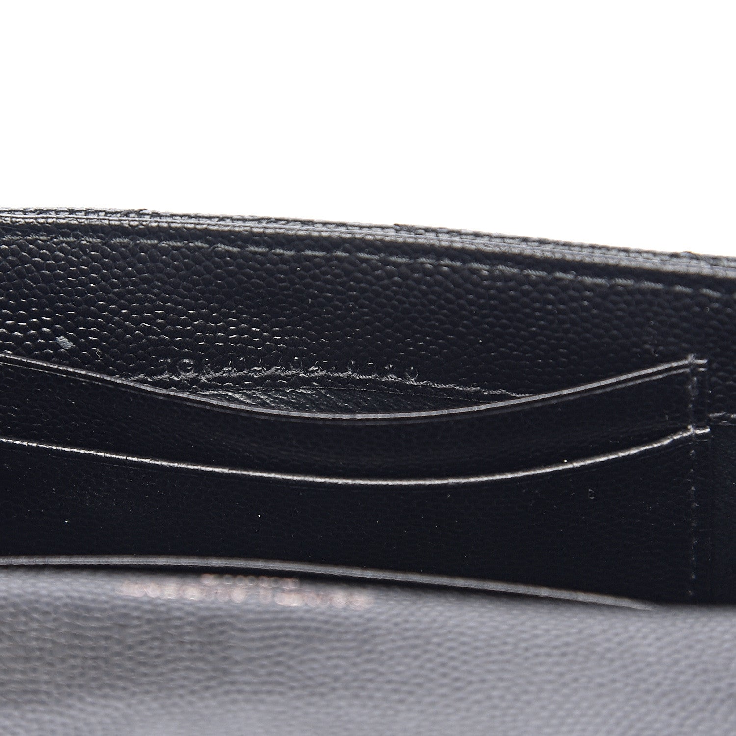 Saint Laurent Grain De Poudre Matelasse Chevron Small Monogram Envelope Wallet Black 6 of 7