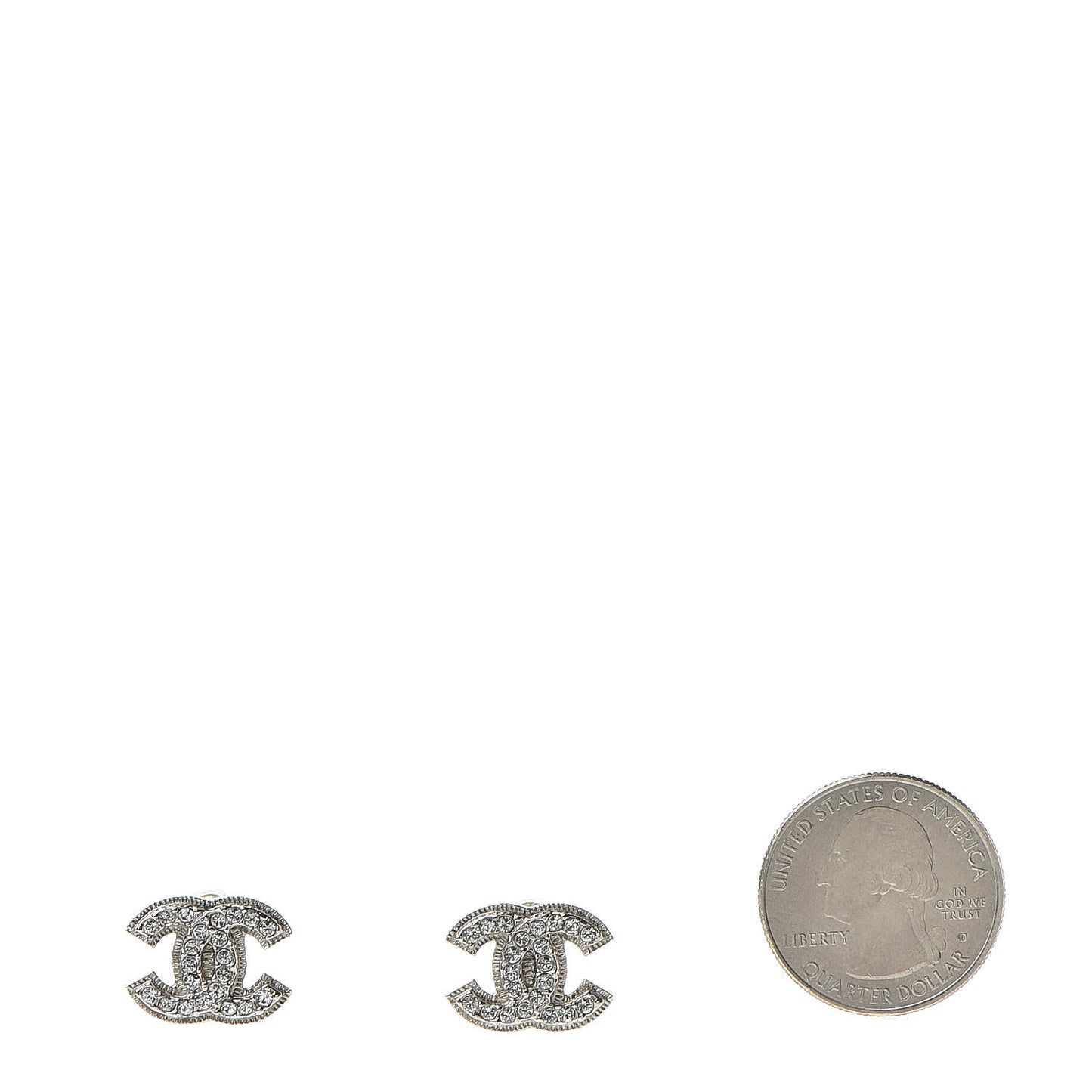 Crystal Mini Timeless CC Earrings Silver