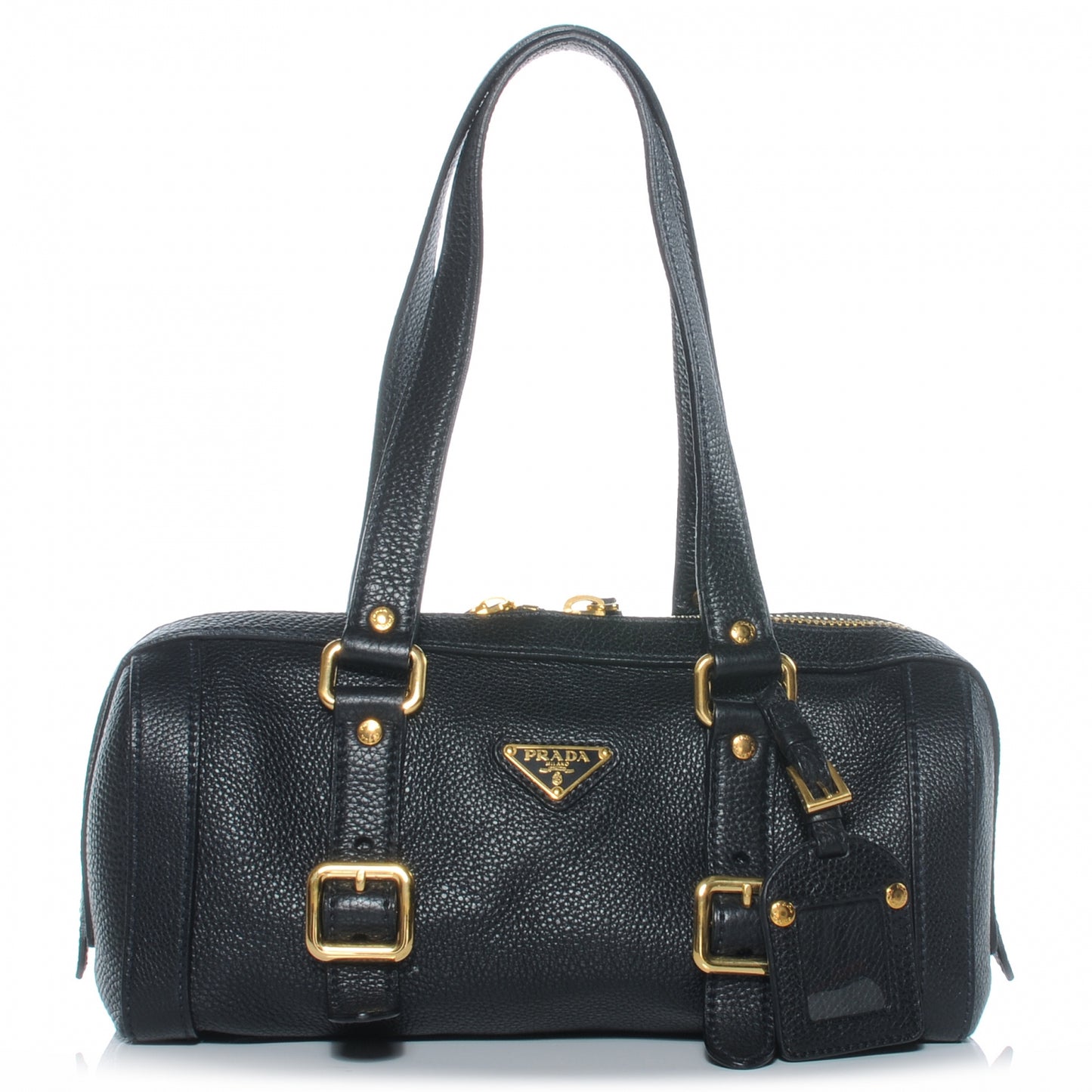 Vitello Daino Buckle Bag Nero Black