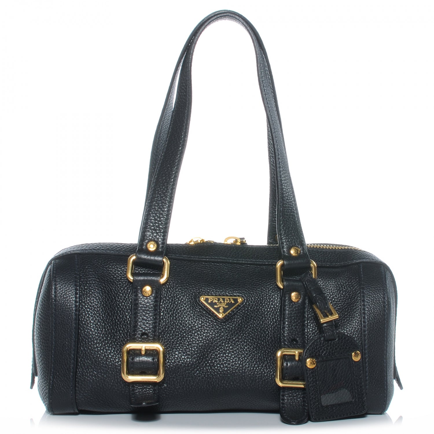 Prada Vitello Daino Buckle Bag Nero Black 1 of 8