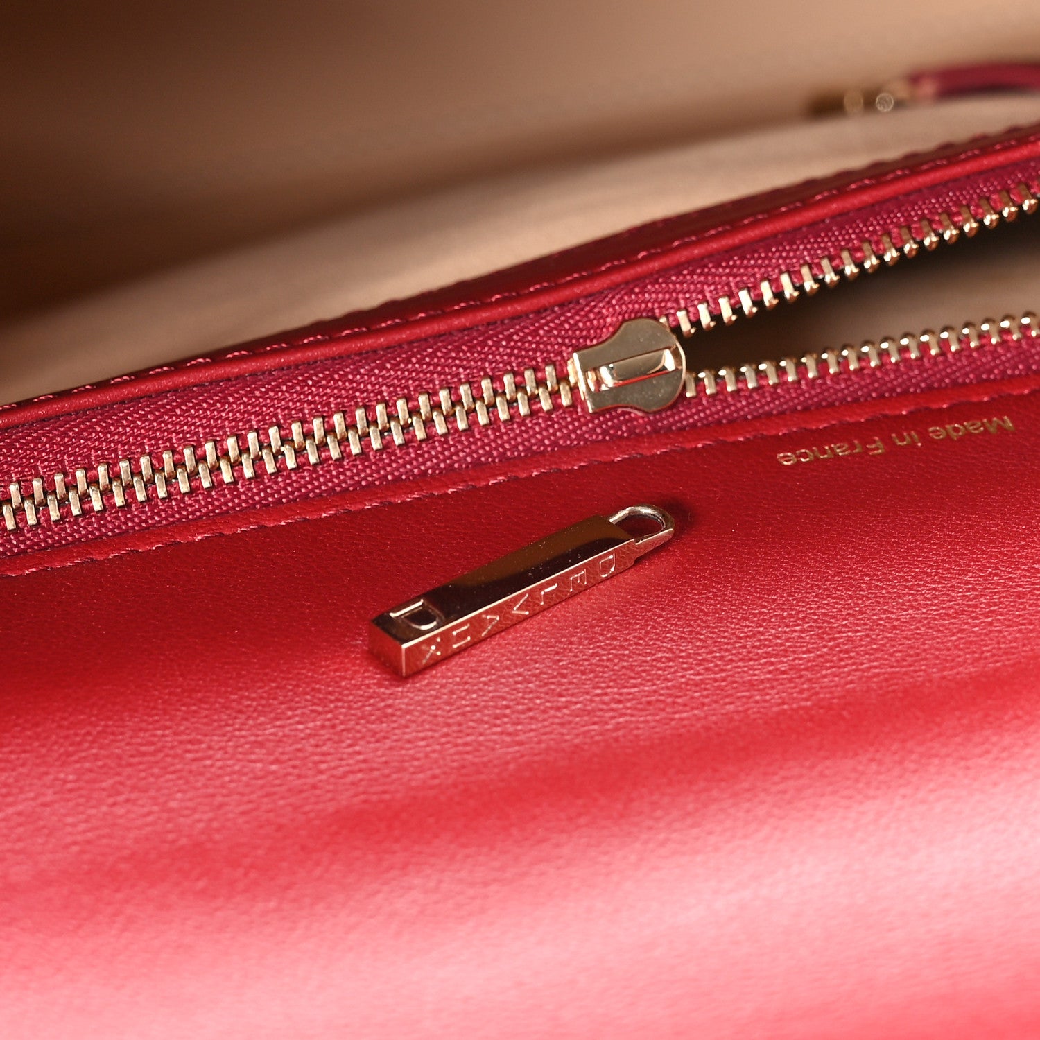 Delvaux Calfskin Patent Calfskin GM Tempete Satchel Red 13 of 13