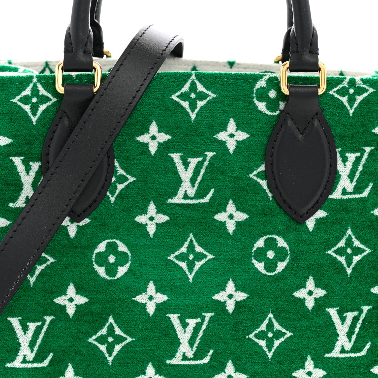 Louis Vuitton Jacquard Velvet Monogram Onthego PM Green 7 of 9