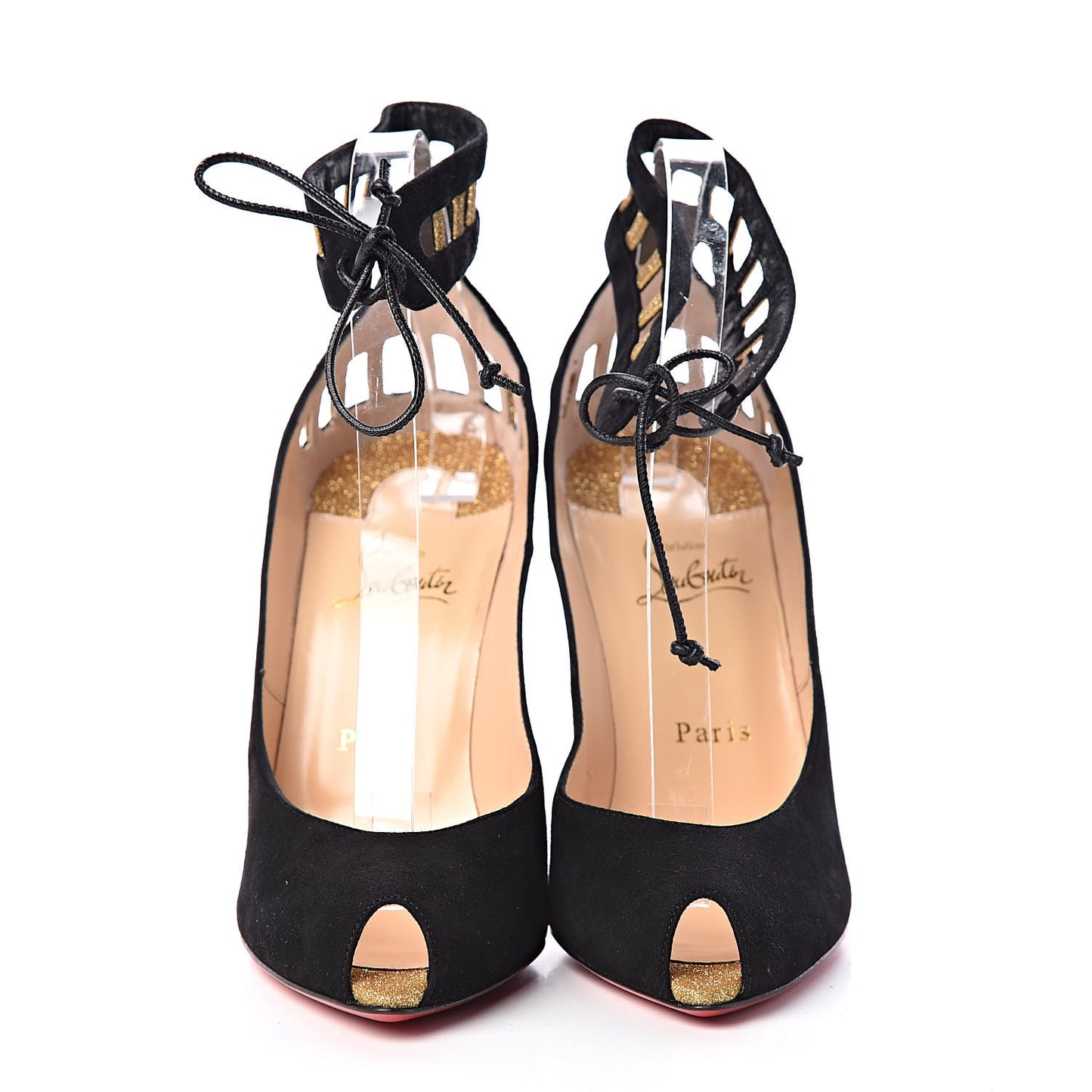 Suede Glitter Neotrente 100 Pumps 38 Black Gold
