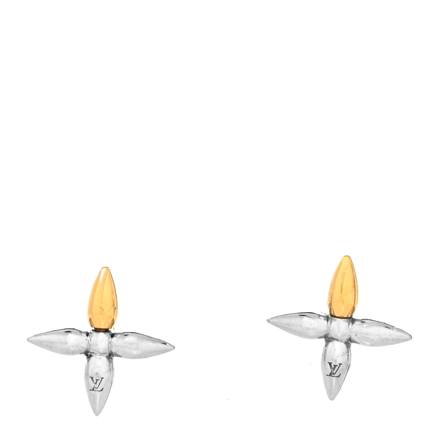 Metal Louisette Earrings Silver Gold