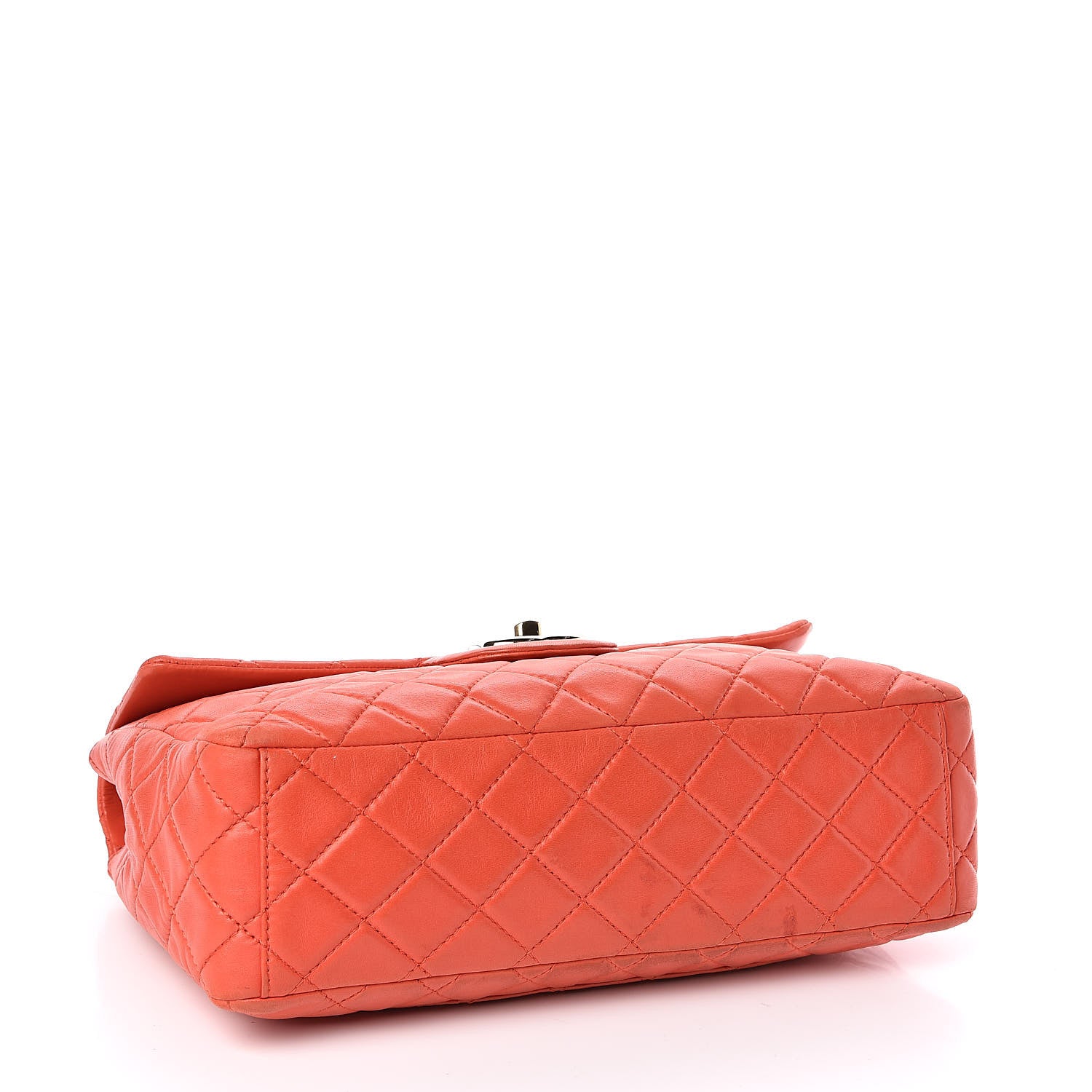 Chanel Lambskin Quilted XL Maxi Single Flap Red 4 of 16