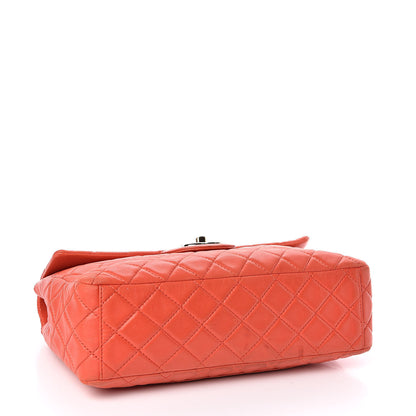Chanel Lambskin Quilted XL Maxi Single Flap Red 4 of 16