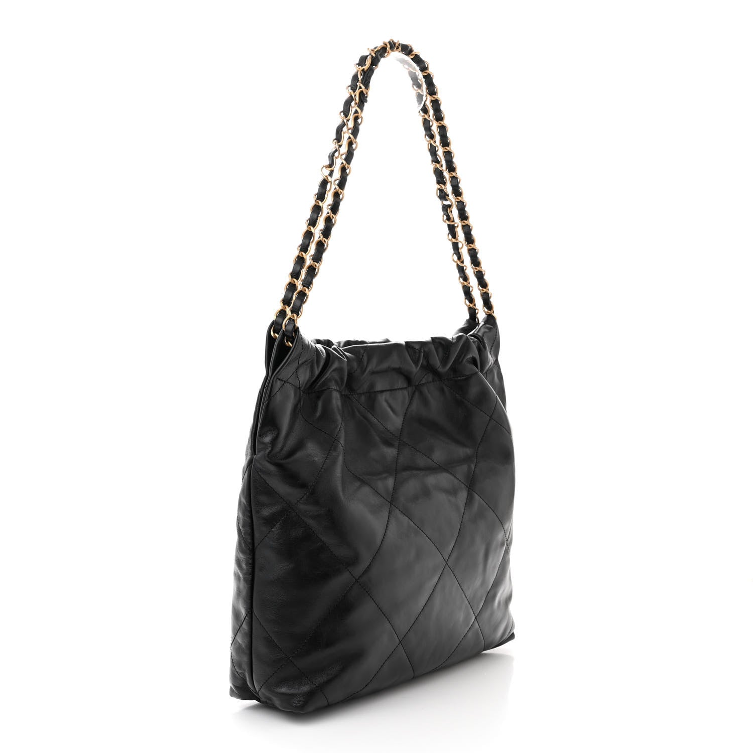 Chanel Shiny Calfskin Quilted Small Chanel 22 Black 3 of 10