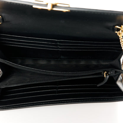 Gucci Guccissima Padlock Continental Chain Wallet Black 5 of 10