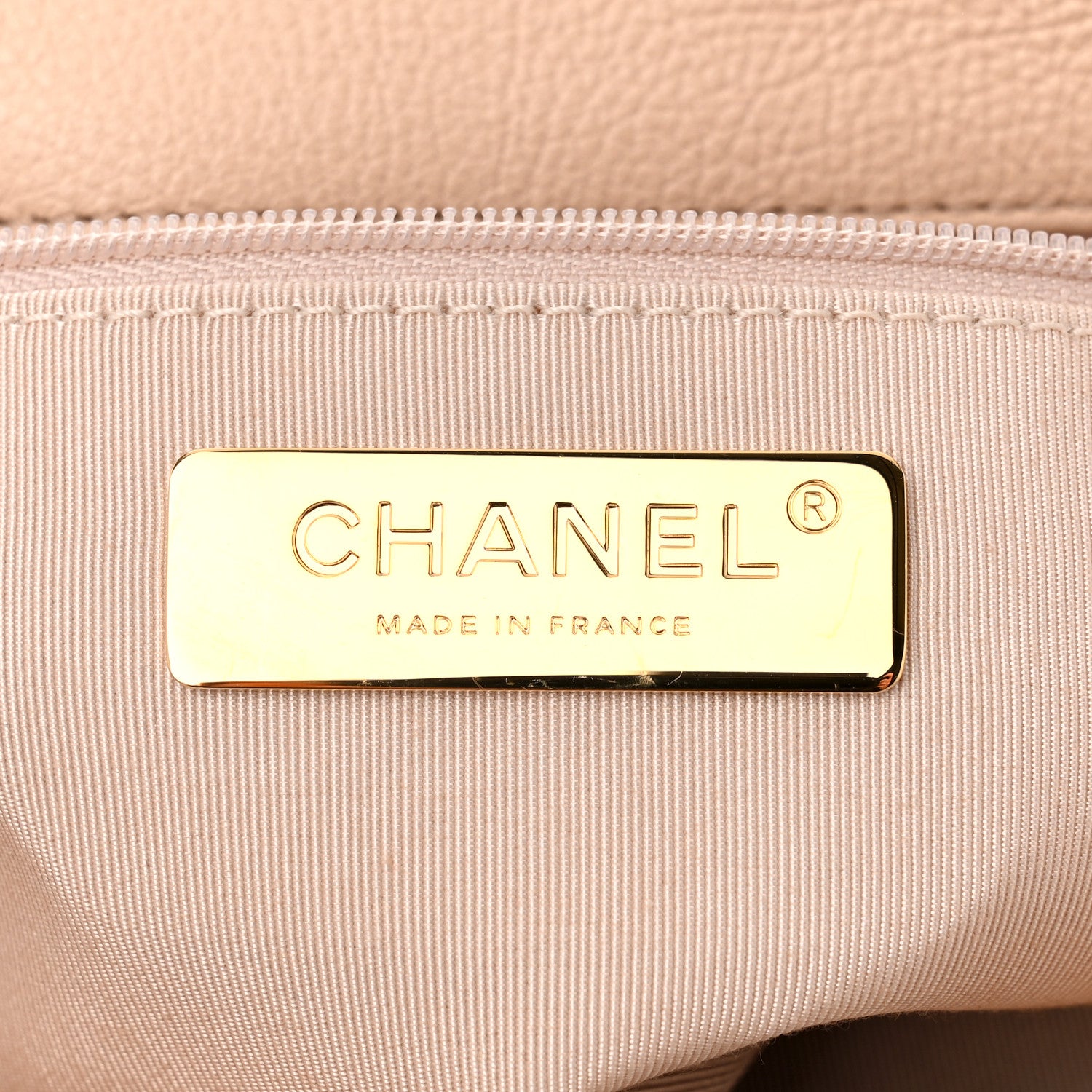 Chanel Calfskin Crochet Large Chanel 19 Flap Beige 6 of 11