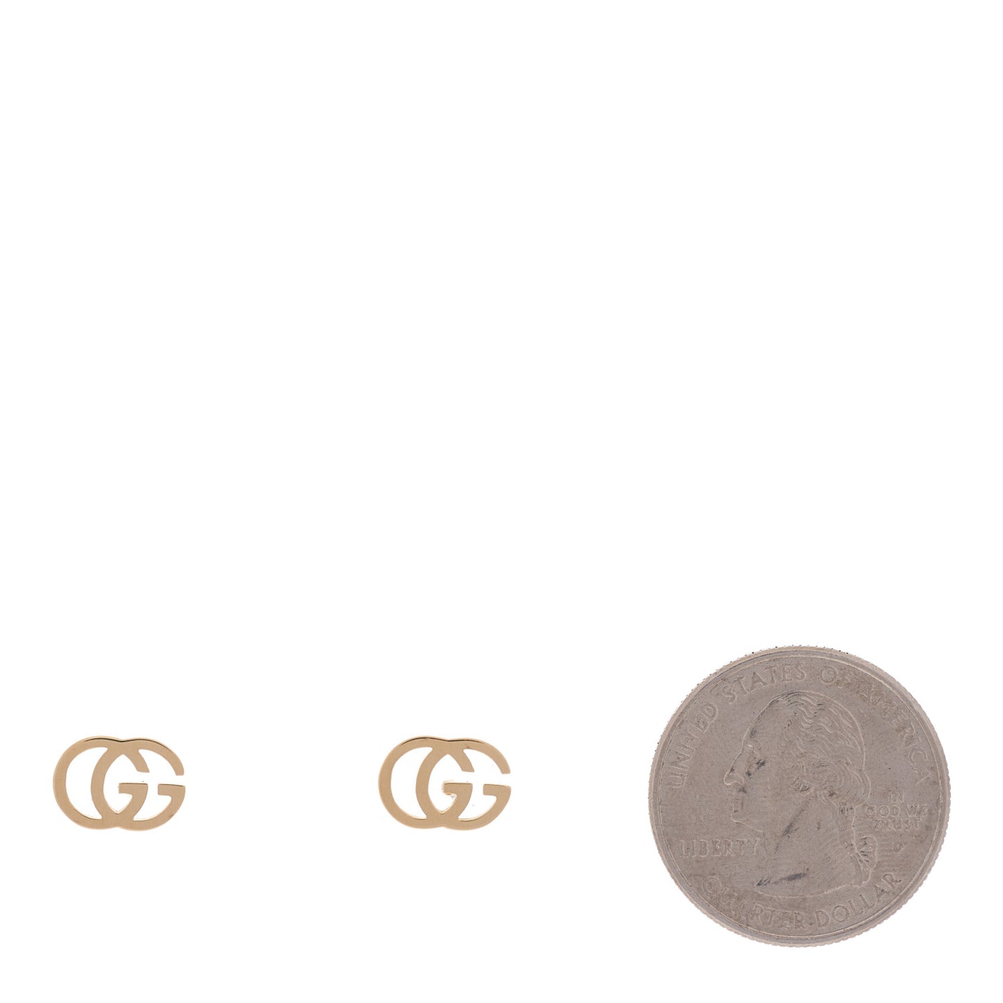 18K Yellow Gold GG Tissue Stud Earrings