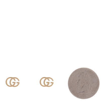 Gucci 18K Yellow Gold GG Tissue Stud Earrings 2 of 4