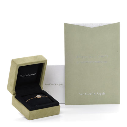 Van Cleef & Arpels 18K Yellow Gold Mother of Pearl Sweet Alhambra Bracelet 6 of 6