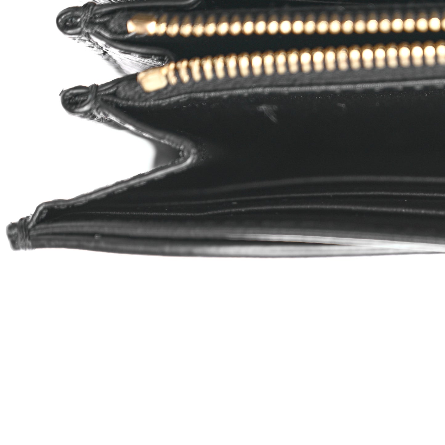 Grained Calfskin Large Flap Wallet Black