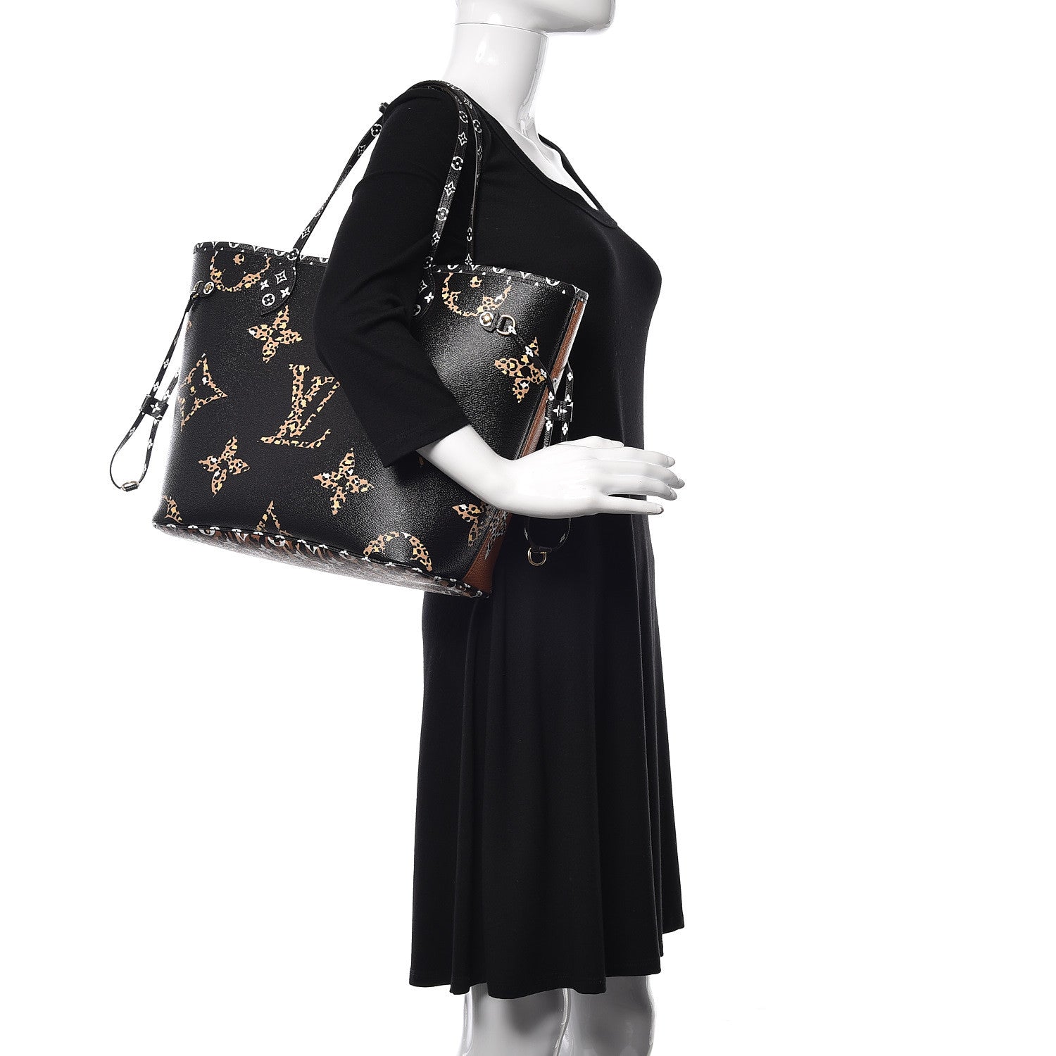 Louis Vuitton Monogram Giant Jungle Neverfull MM Black 2 of 13