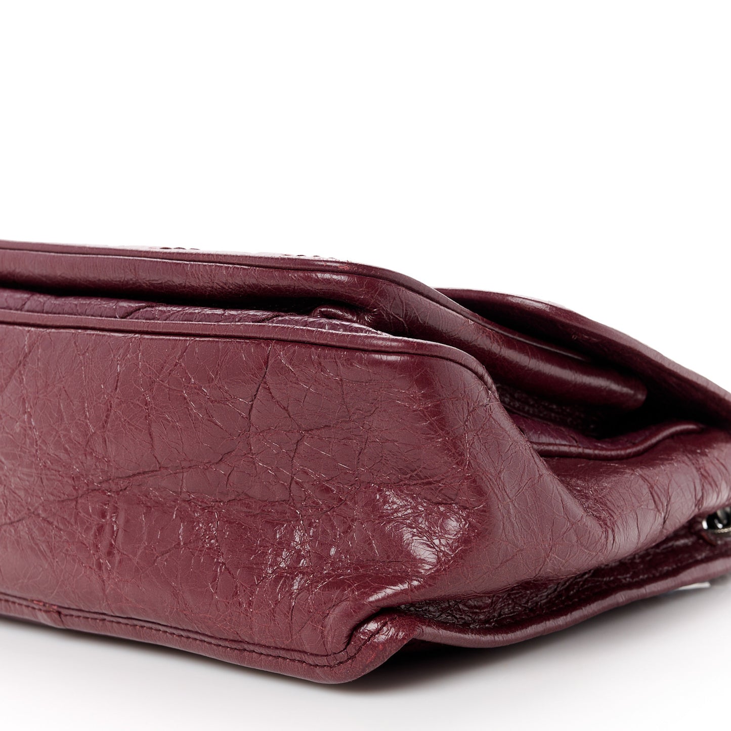 Crinkled Calfskin Matelasse Monogram Medium Niki Chain Satchel Rouge Legion