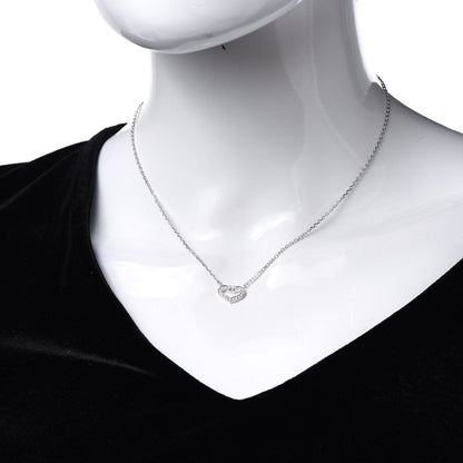 Cartier 18K White Gold Diamond Small Hearts and Symbols Pendant Necklace 2 of 7