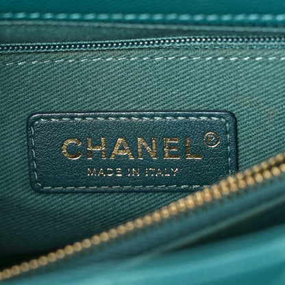 Chanel Caviar Quilted Small Coco Handle Flap Green 6 of 10