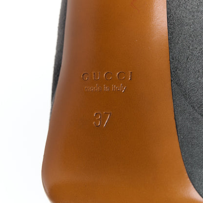 Gucci Kid Scamosciato Betty Pumps 37 Grey 8 of 8
