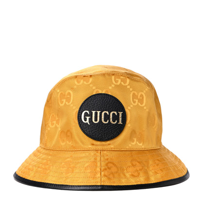 Gucci Econyl Nylon Monogram Off The Grid Bucket Hat L Crop Black 1 of 7