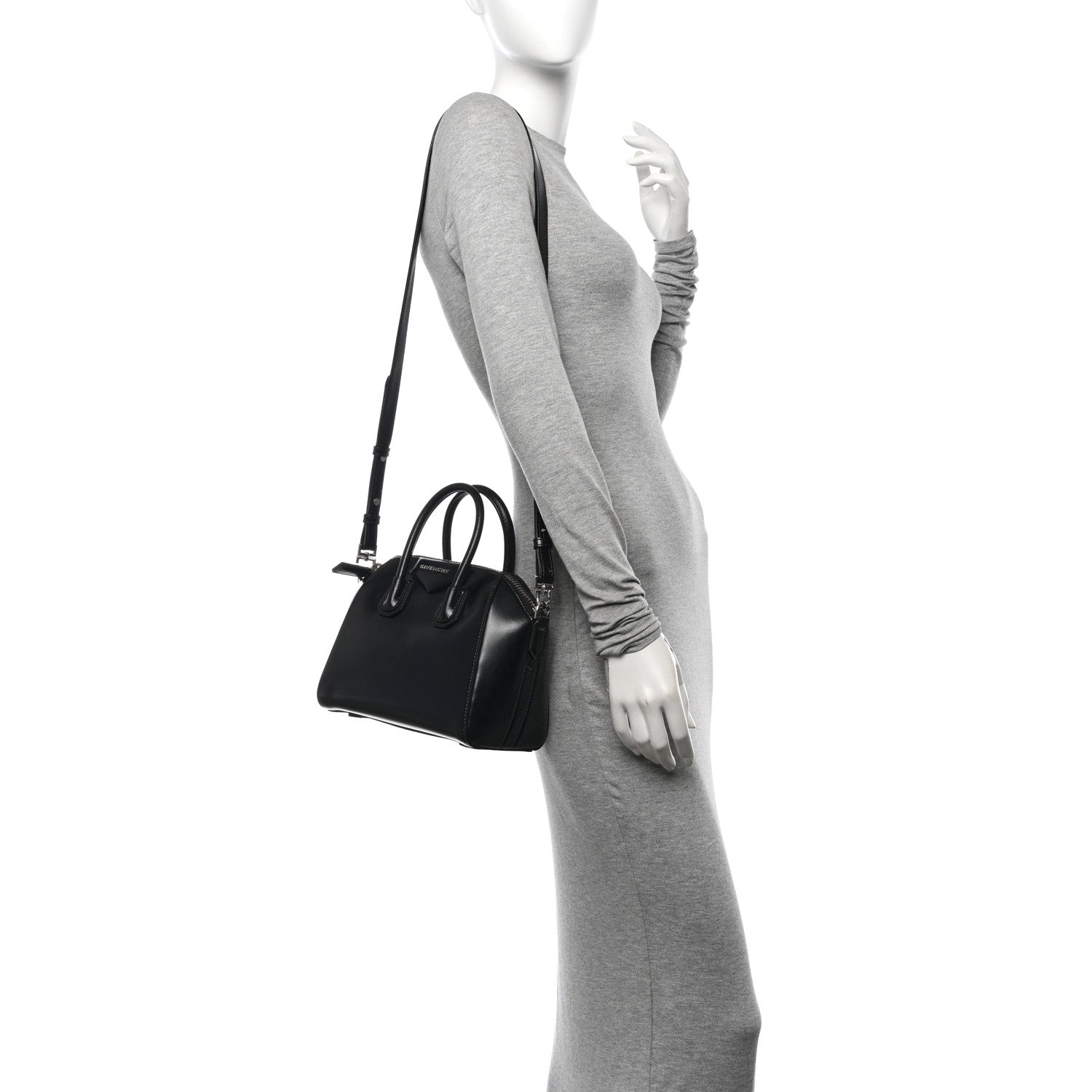 Givenchy Shiny Lord Calfskin Mini Antigona Black 2 of 14