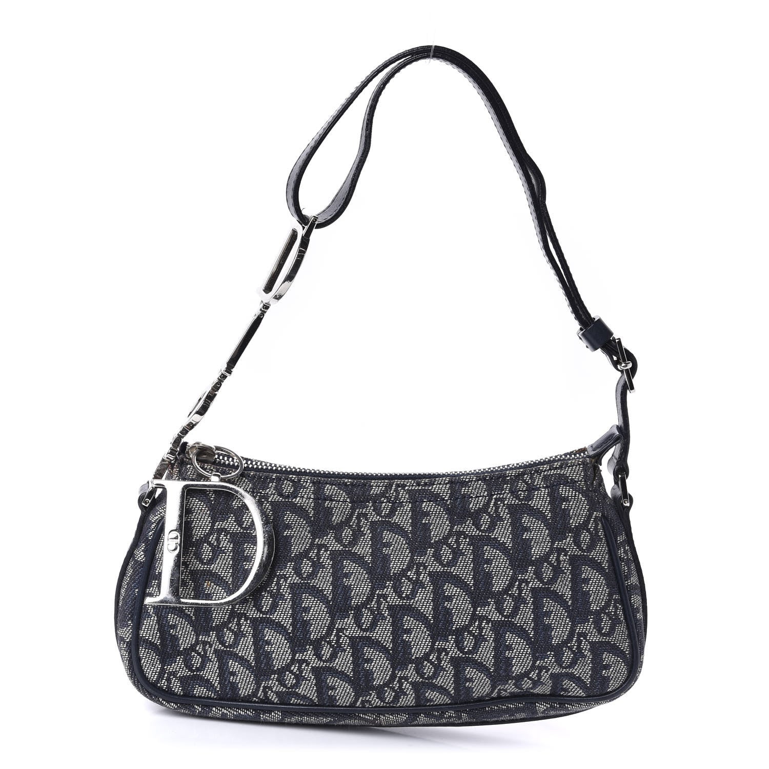 Christian Dior Monogram Shoulder Bag Blue 1 of 12