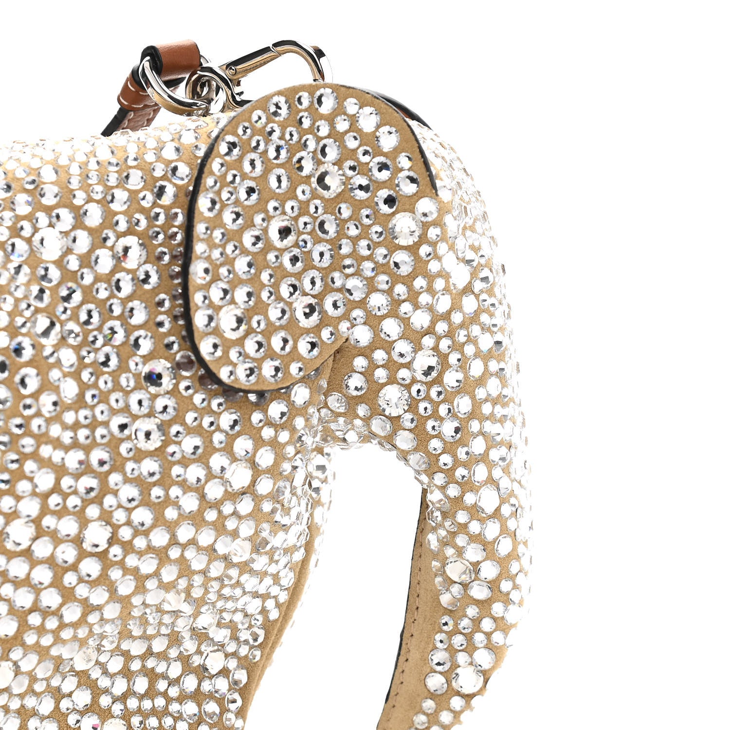 Loewe LOEW Suede Mini Elephantt Crystal Embellished Crossbody Bag 8 of 10