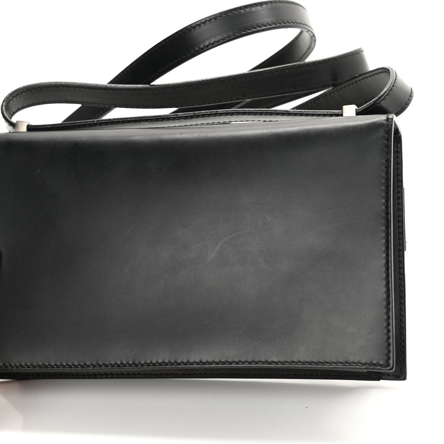 Salvatore Ferragamo Calfskin Gancio Shoulder Bag Black 10 of 12