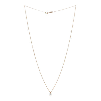 Tiffany 18K Rose Gold Diamond .17ct Solitaire Pendant Necklace 2 of 4