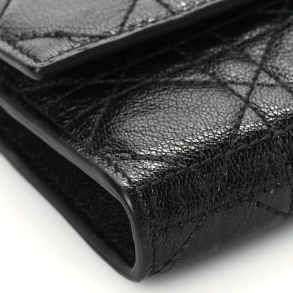 Christian Dior Grained Calfskin Cannage Lady Dior Rendezvous Chain Wallet Black 9 of 11