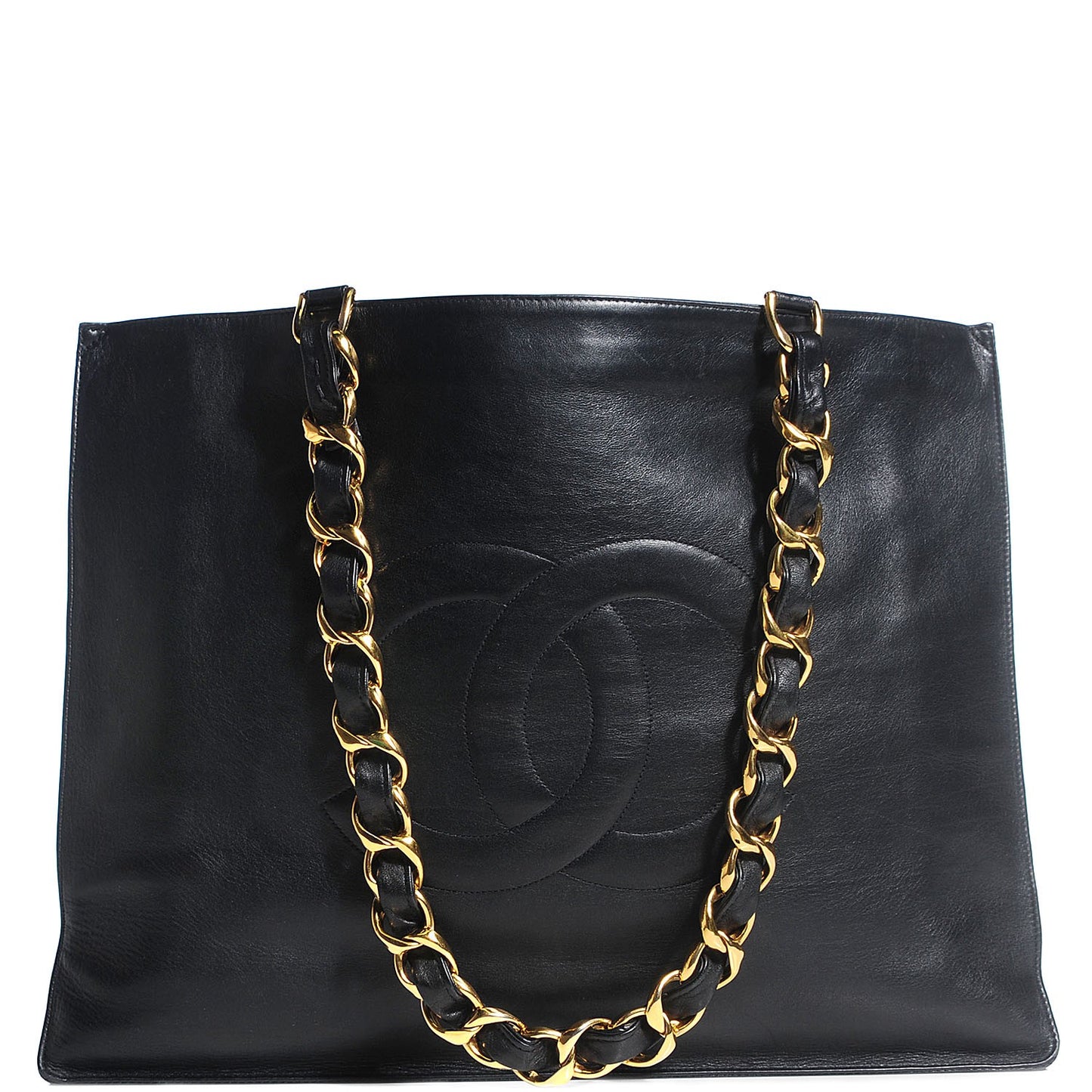 Lambskin Jumbo Shoulder Bag Black