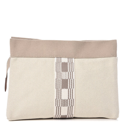 Hermes Toile Trousse De Voyage Jimetou PM Gris Ponce 1 of 7