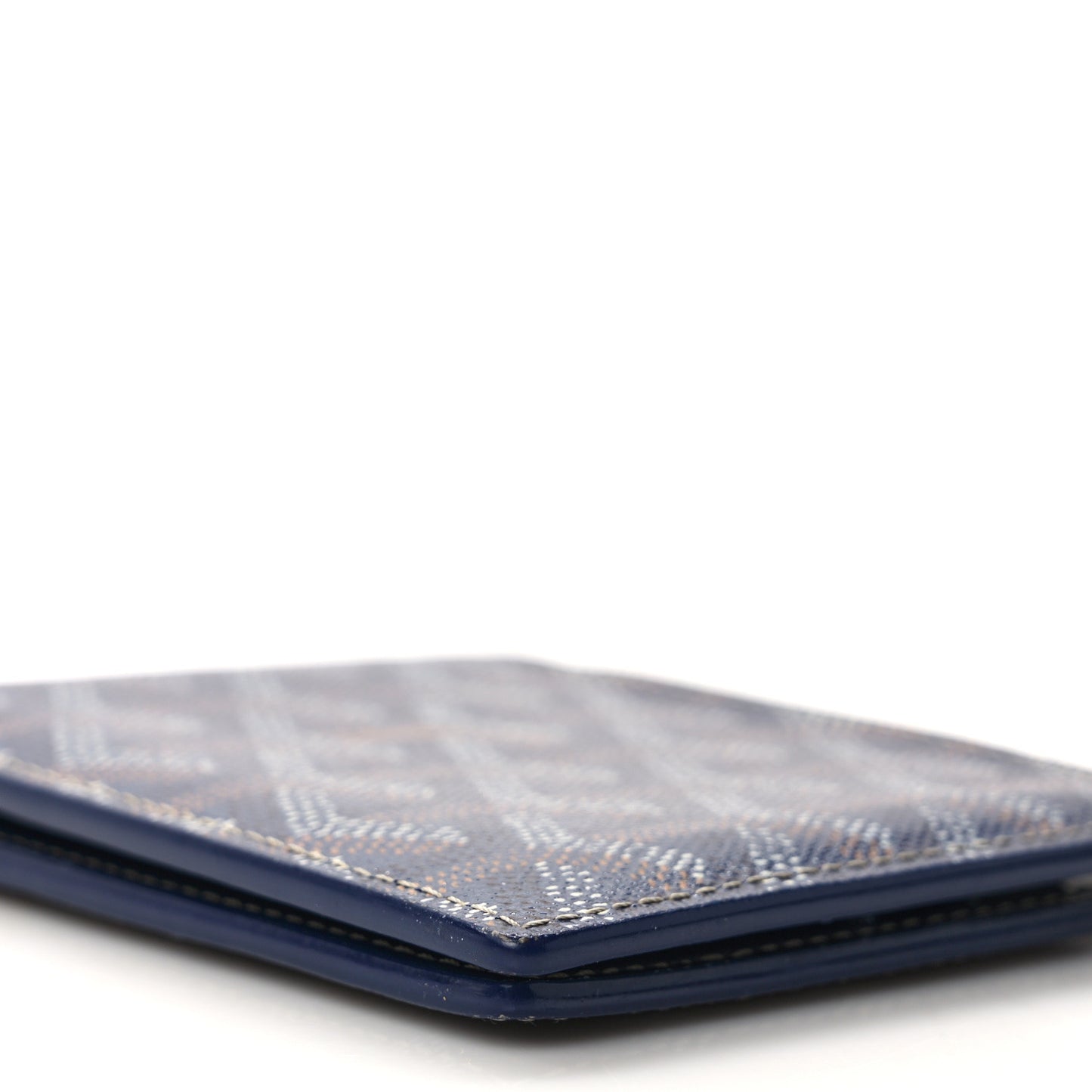 Goyardine Bi-Fold Victoire PM Wallet Navy