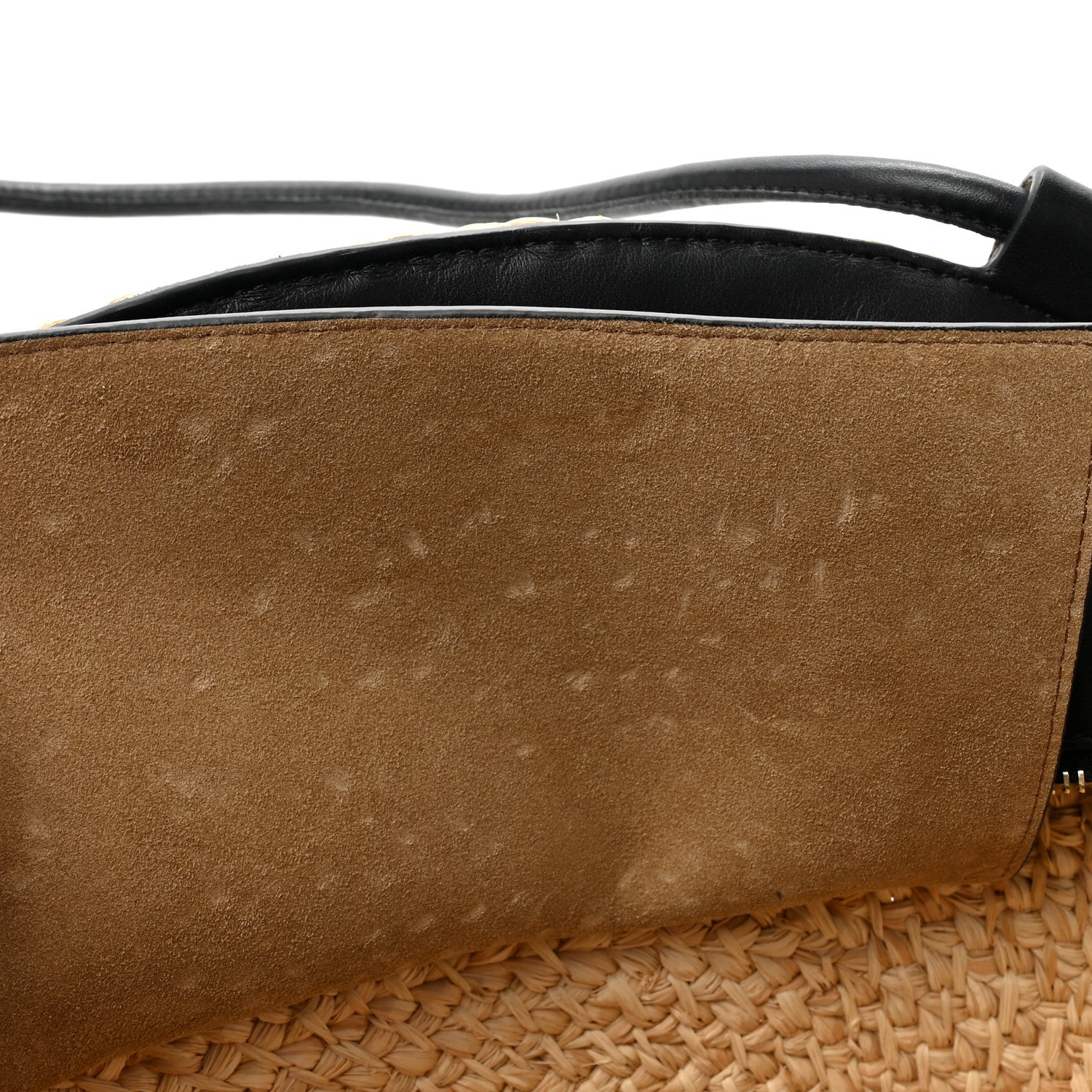 Loewe Raffia Nappa Calfskin Small Paseo Basket Bag Natural Black 11 of 11