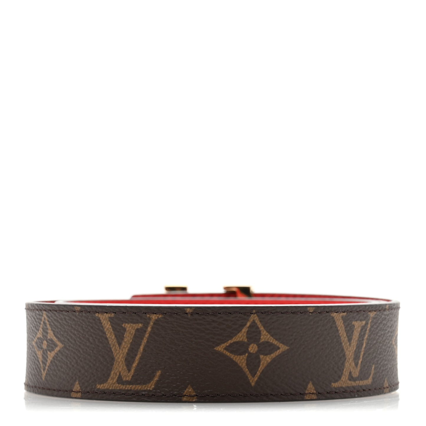 Monogram 30mm LV Initiales Reversible Belt 85 34 Coquelicot