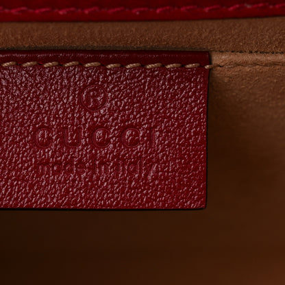 Gucci Textured Calfskin Web Rajah Slim Flap Shoulder Bag Romantic Cherry 6 of 10