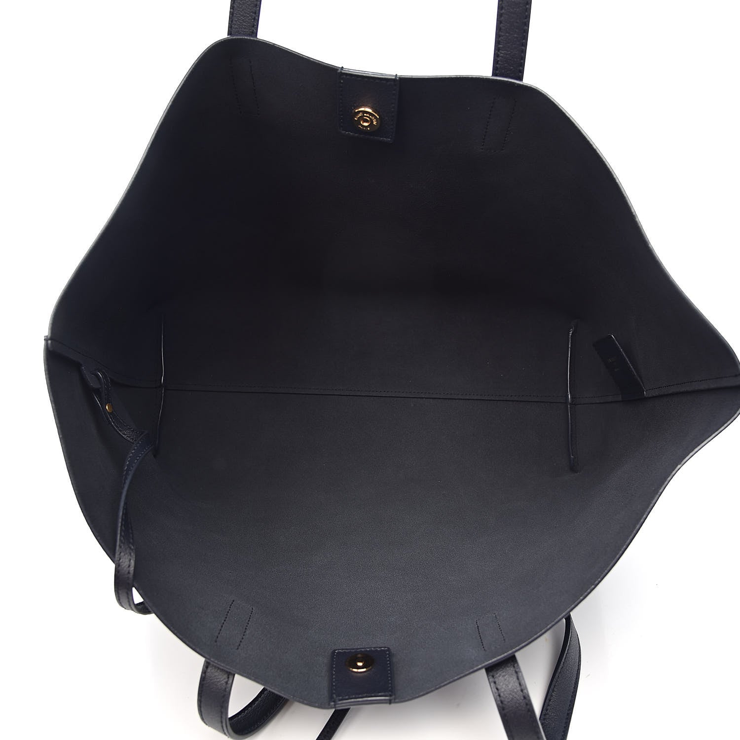 Saint Laurent Calfskin Large Shopping Tote Navy 6 of 11