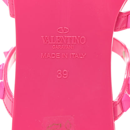 Valentino Garavani PVC Jelly Rockstud Caged Flat Thong Sandals 39 Pink PP 8 of 8