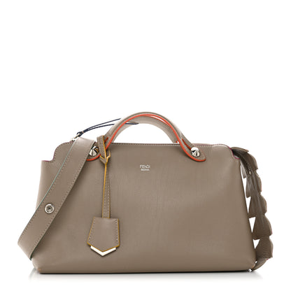 Fendi Vitello Dolce Croc Tail Medium By The Way Boston Bag Tortora Orange Pink 1 of 11