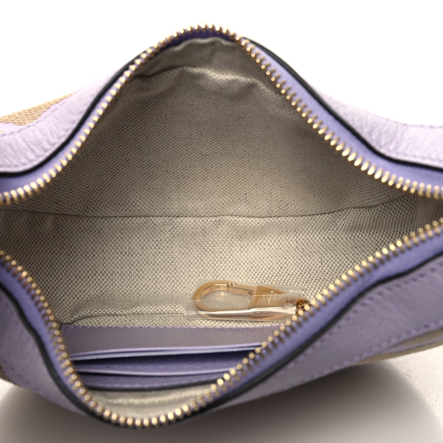 Monogram Jumbo GG Textured Dollar Calfskin Mini Ophidia Half Moon Hobo Beige Lapis
