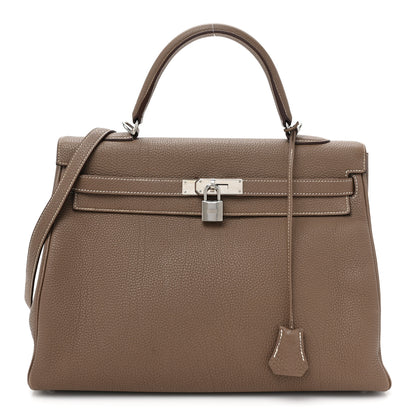 Hermes Togo Kelly Retourne 35 Etoupe 1 of 15