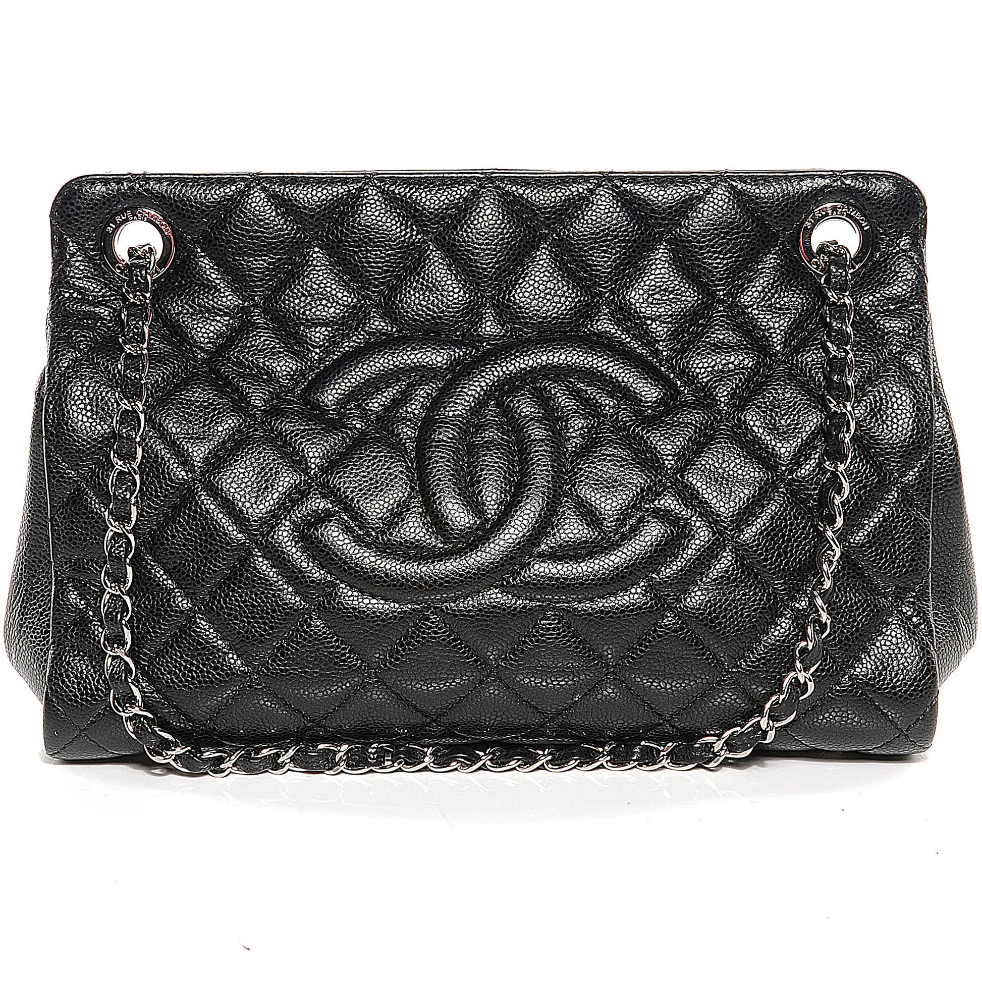 Chanel Caviar Timeless CC Shopping Tote Black 1 of 8