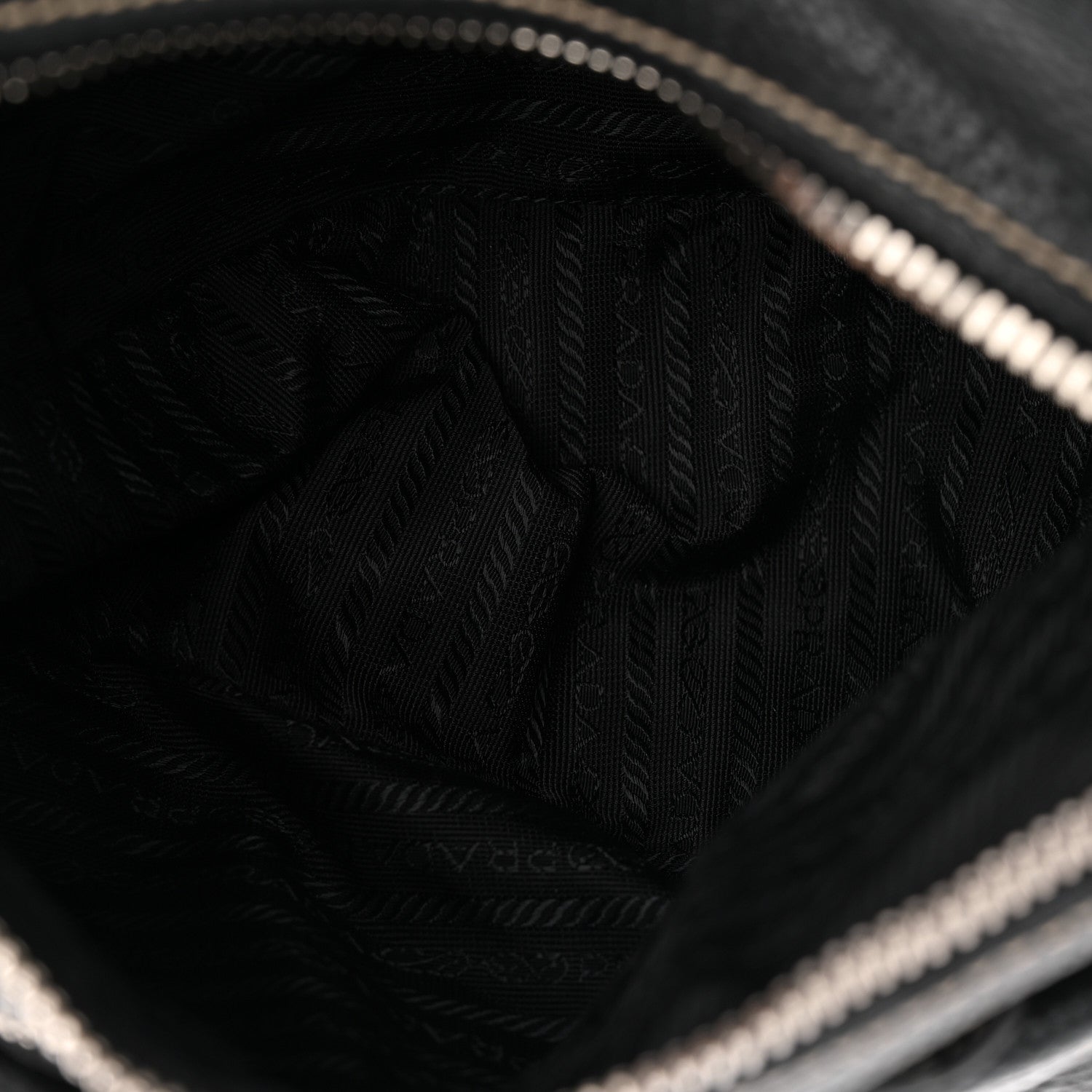 Prada Vitello Front Pockets Shoulder Bag Black 5 of 10