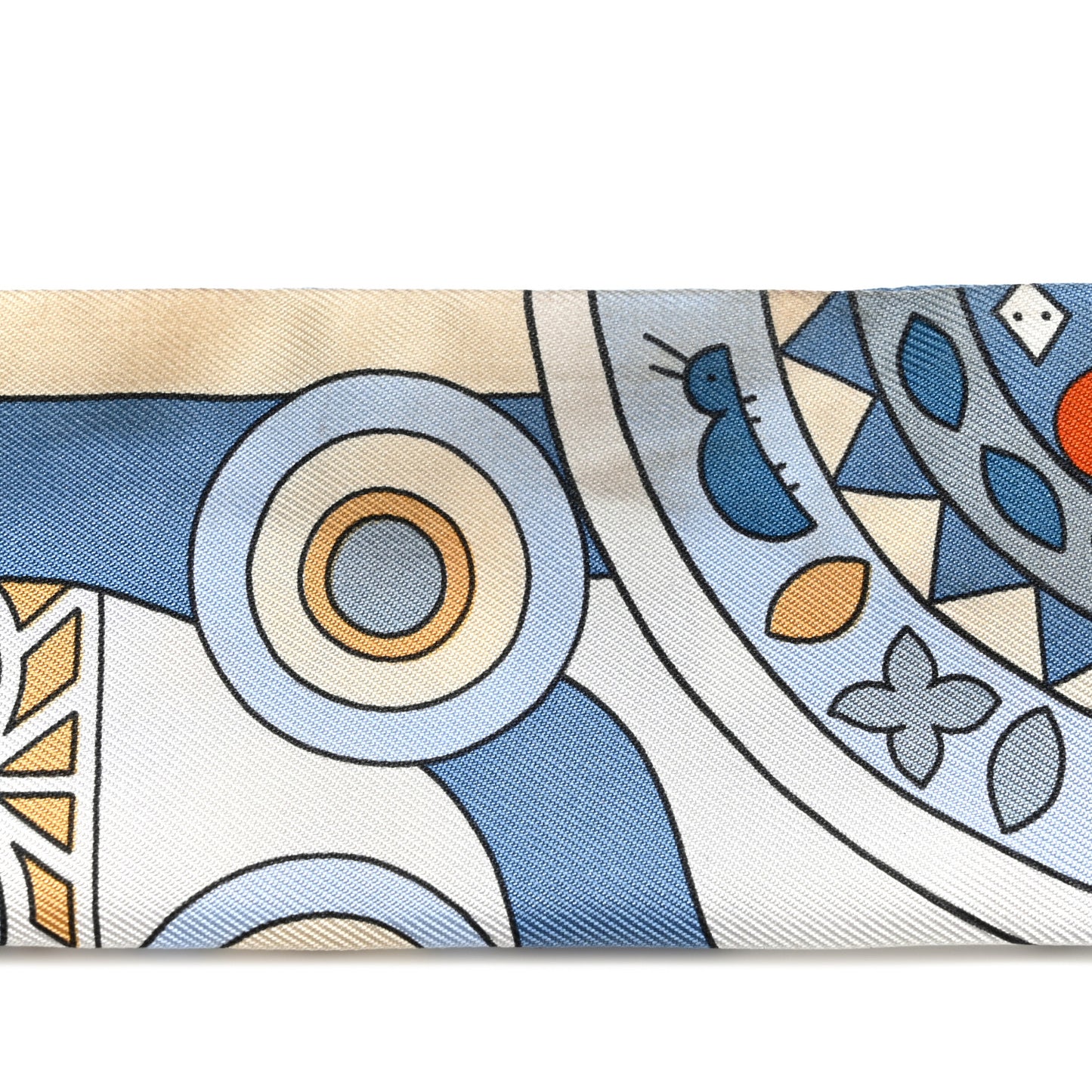 Silk Les Murmures de la Foret Twilly Bleu Jean Orange