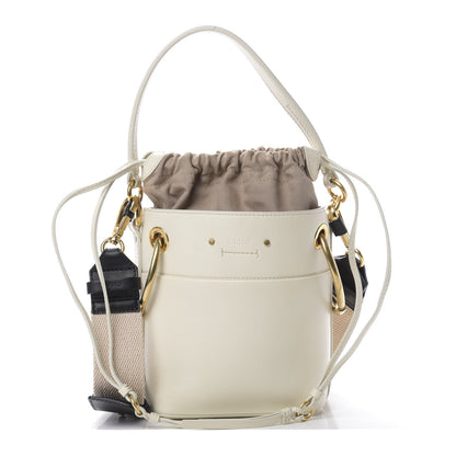 Chloe Smooth Calfskin Mini Roy Bucket Bag Natural White 1 of 11