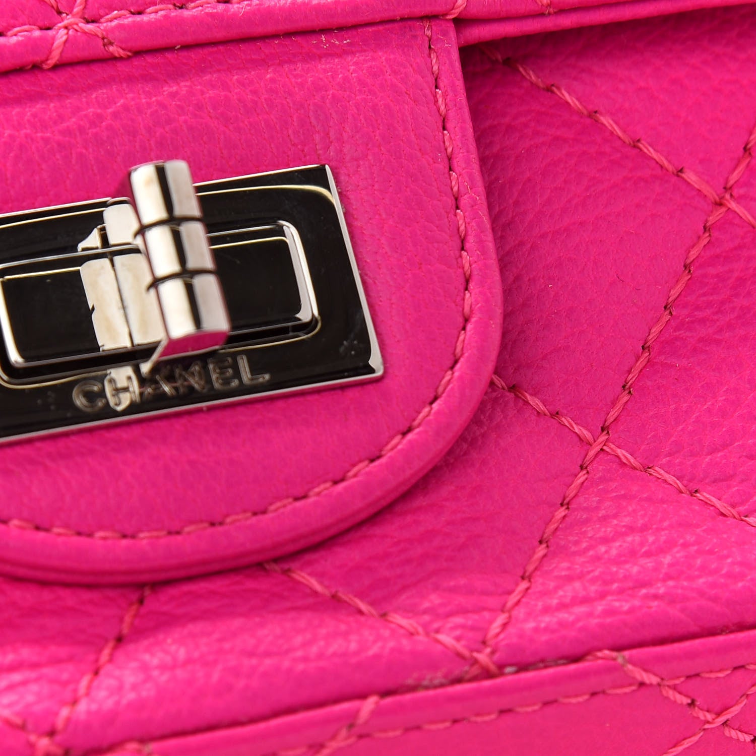 Chanel Goatskin Quilted 2.55 Reissue Mini Flap Fluorescent Pink 10 of 11