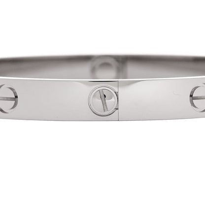 Cartier 18K White Gold LOVE Bracelet 18 5 of 9