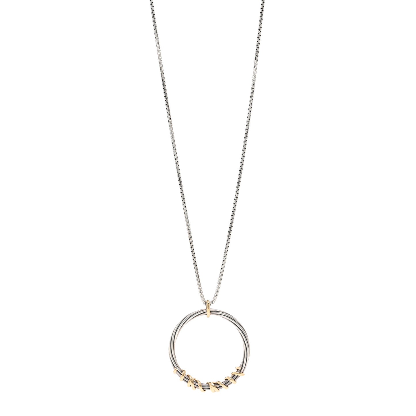 Sterling Silver 18K Yellow Gold Diamond Helena Necklace