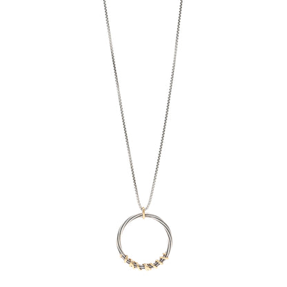 David Yurman Sterling Silver 18K Yellow Gold Diamond Helena Necklace 1 of 4