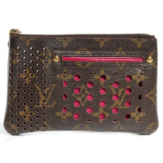 Louis Vuitton Monogram Perforated Pochette Plat Fuchsia 1 of 7